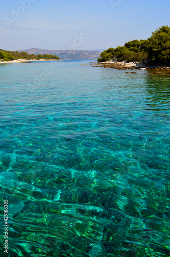 A picture of the sea from one of the many islands that can be reached from Split in Croatia.