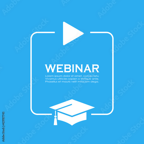 Webinar vector poster