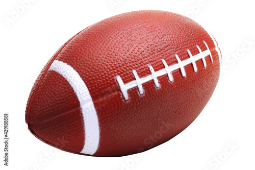 american football isolated on white