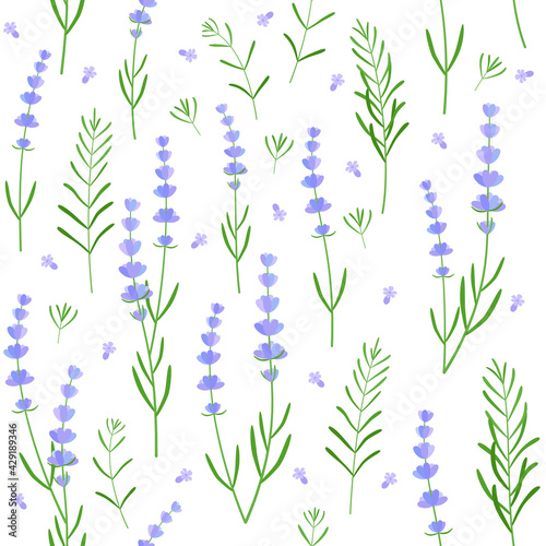 seamless floral lavender pattern