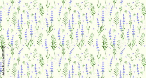 seamless floral lavender rectangle pattern © Halyna