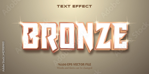 Editable font style with bronze-goldish effect: BRONZE
