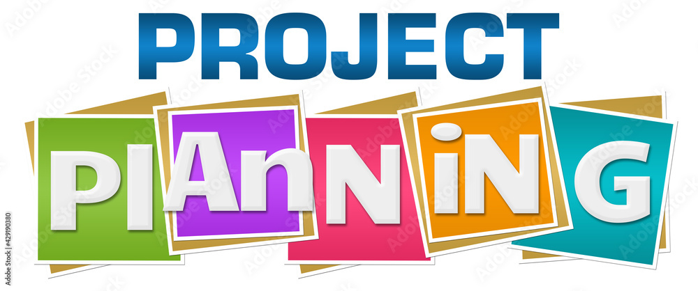 Project Planning Colorful Blocks Text 