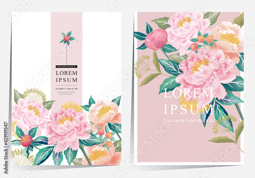 Vector illustration of beautiful floral frame set for Wedding, anniversary, birthday and party. Design for cards, party invitation, Print, Frame Clip Art and Business Advertisement and Promotion 