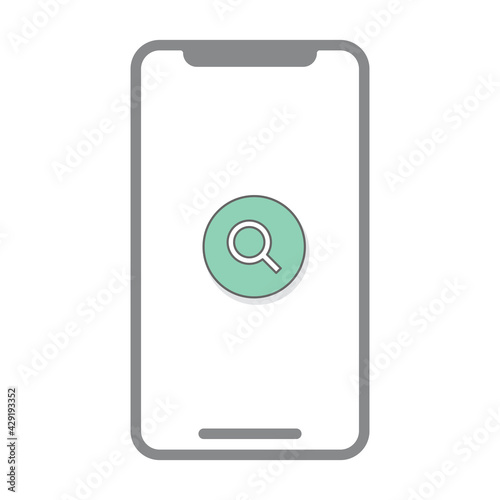 Smartphone icon isolated on white background. Search symbol modern, simple, vector, icon for website design, mobile app, ui. Vector Illustration