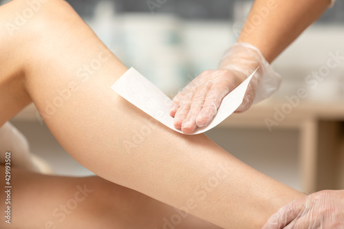 close up of a leg depilation treatment 1