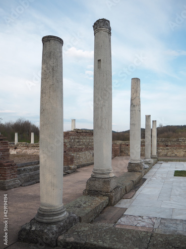 Wallpaper Mural Roman settlement, Felix Romuliana in Serbia, 3rd and 4th centuries. Pillar of a temple. (original photo) Torontodigital.ca