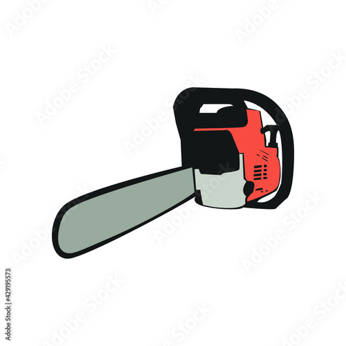 Illustration Vector graphic of chainsaw icon