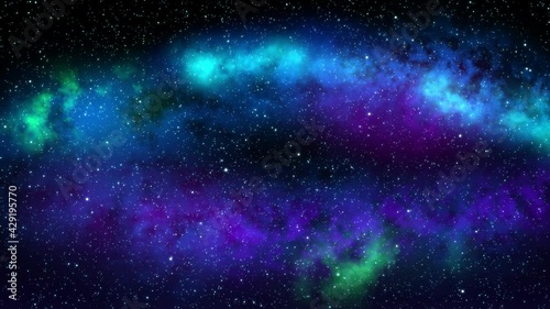 カラフルな星空イメージ背景