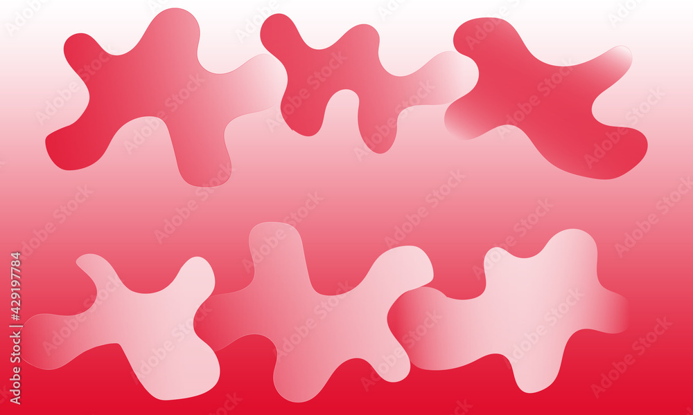 Abstract soft gradient red and white liquid shape background Abstract soft gradient red and white liquid shape background