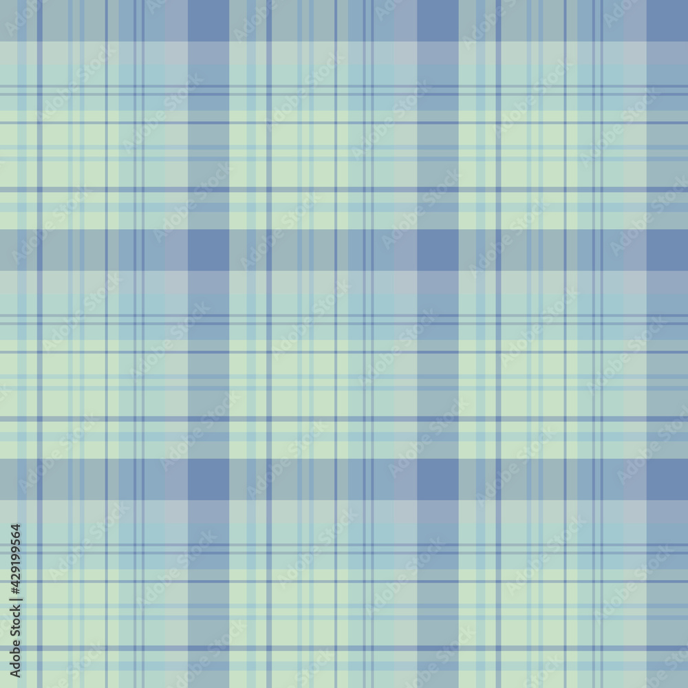 Seamless pattern in discreet light green, gray and blue colors for plaid, fabric, textile, clothes, tablecloth and other things. Vector image.