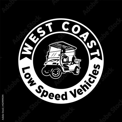 Illustration Vector graphic of golf cart logo
