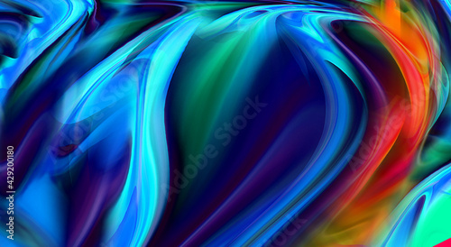 Abstract colorful artistic wavy banner design. Abstract multicolor wavy colorful motion spilling surface.