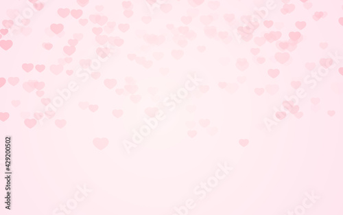 valentine day pink hearts on pink rose background.