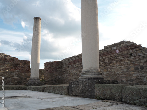 Wallpaper Mural Roman settlement, Felix Romuliana in Serbia, 3rd and 4th centuries. Pillars of an ancient temple. Torontodigital.ca