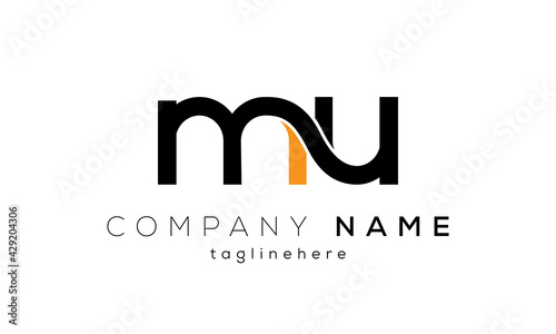 Letter MU creative logo design vector	
