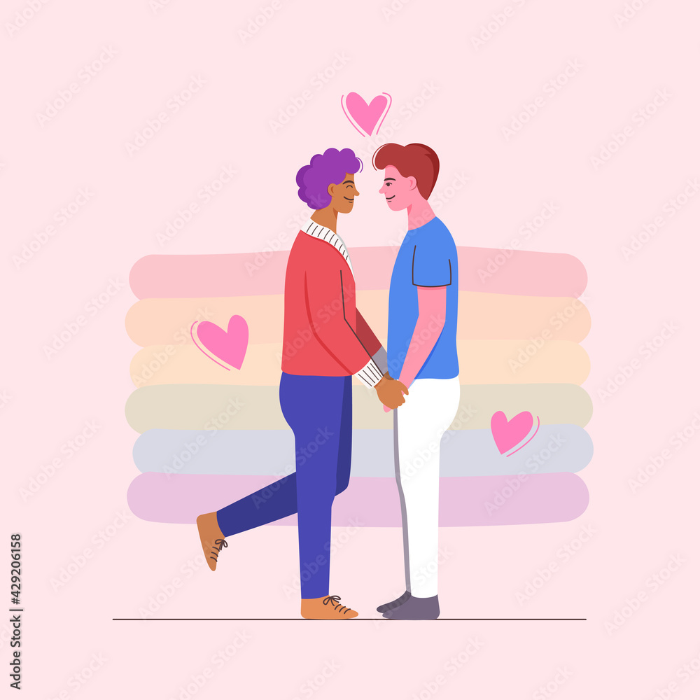Two men holding hands on romantic date. LGBTQ+ community. Two men holding hands on romantic date. LGBTQ+ community.