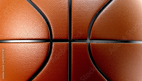 3d render lighting basketball close up