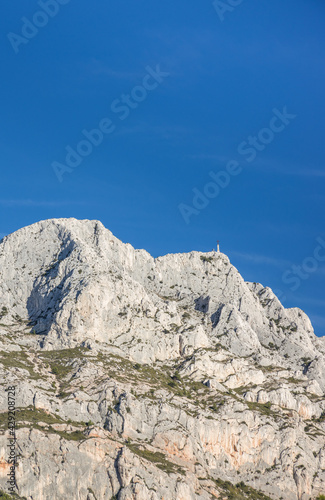 Top of the Montagne Sainte-Victoire near Aix en Provence, France