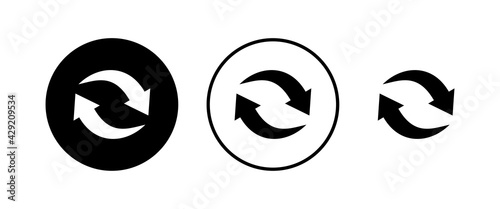 Refresh icons set. Reload icon vector. Update icon. convert icon