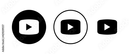 play Icons set. Play button vector icon. Video icon vector