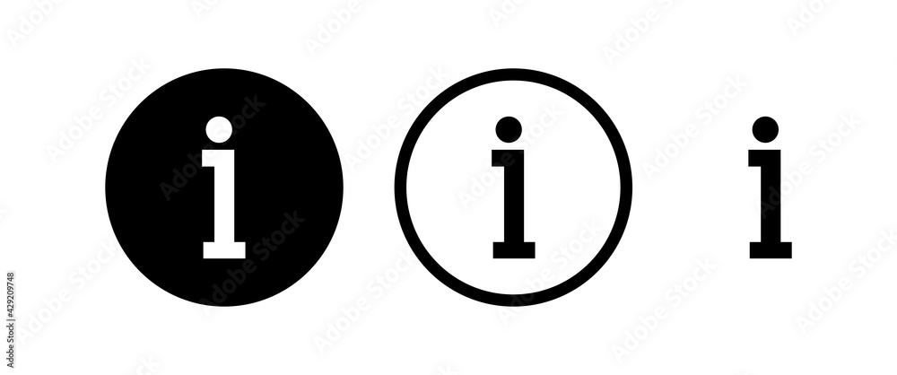 Information icons set. Info sign. About us Information icons set. Info sign. About us
