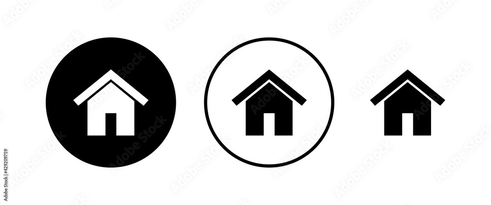 Home icons set. House vector icon. Address Home icons set. House vector icon. Address