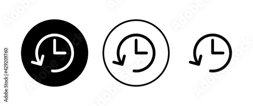 History icons set. History vector icon