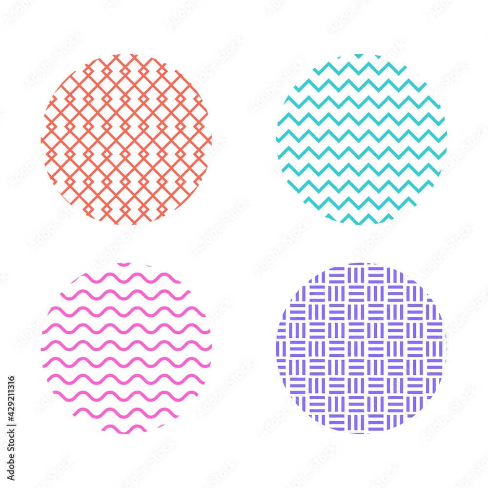 Circle line background pattern For the design of the keychain Isolated on white background