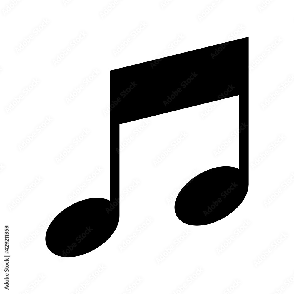 music note vector icon isolated on white background. music note vector icon isolated on white background.