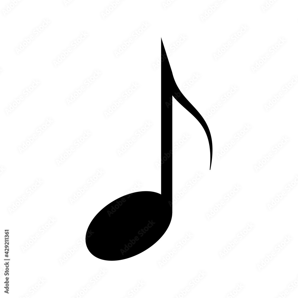 music note vector icon isolated on white background. music note vector icon isolated on white background.