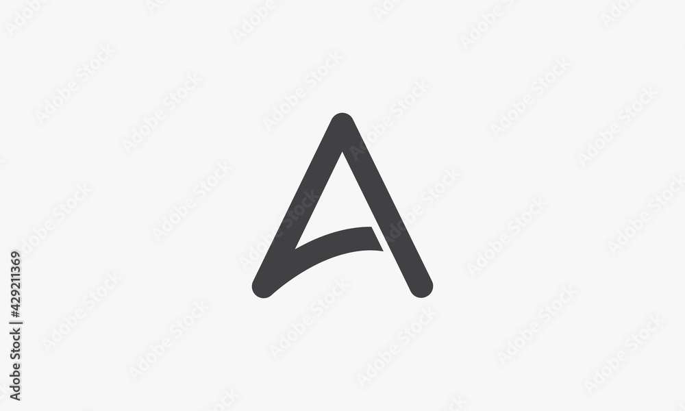 simple letter A isolated on white background. simple letter A isolated on white background.