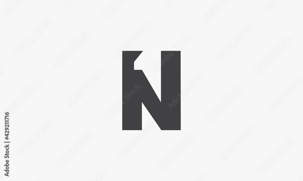 N1 or 1N letter logo design concept isolated on white background. N1 or 1N letter logo design concept isolated on white background.