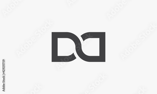infinity letter DD logo concept isolated on white background.
