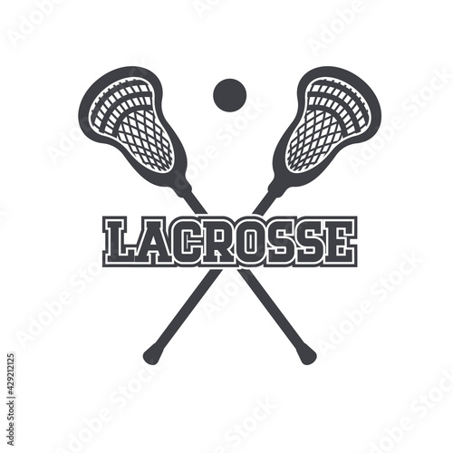 lacrosse sticks symbol icon vector illustration. Lacrosse monogram. isolate on white background.