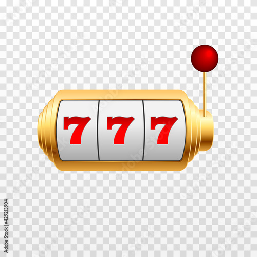 Vector slot machine with jackpot. Luck, casino, slot machine png.