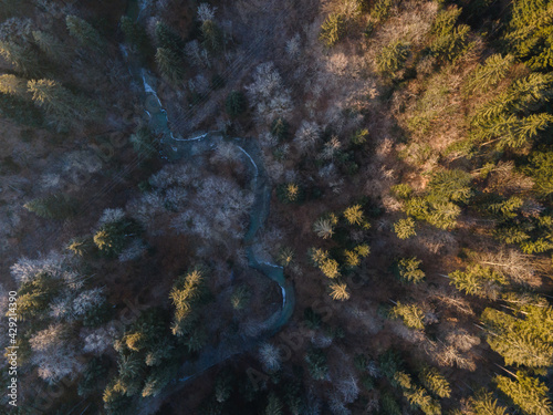 Fototapeta Naklejka Na Ścianę i Meble -  river drone shot