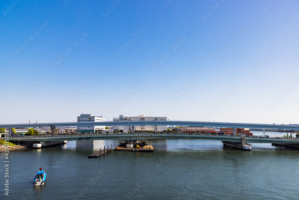 (東京都ｰ都市風景)お台場夢の大橋から見る風景１２