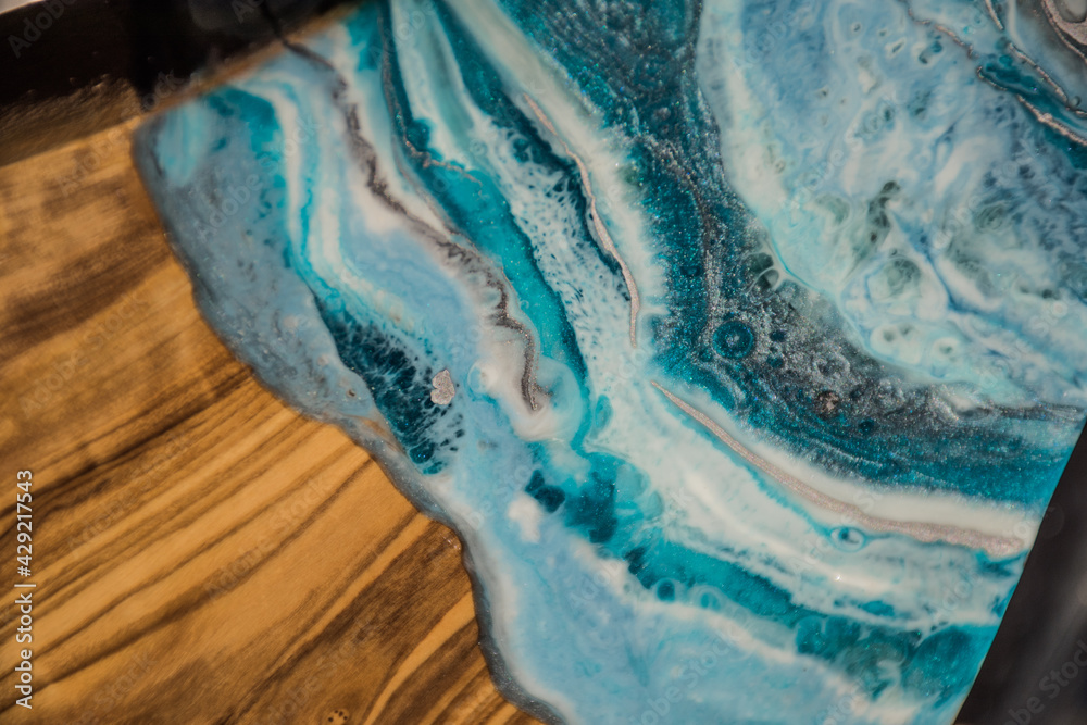 resin geode abstract art and functional art