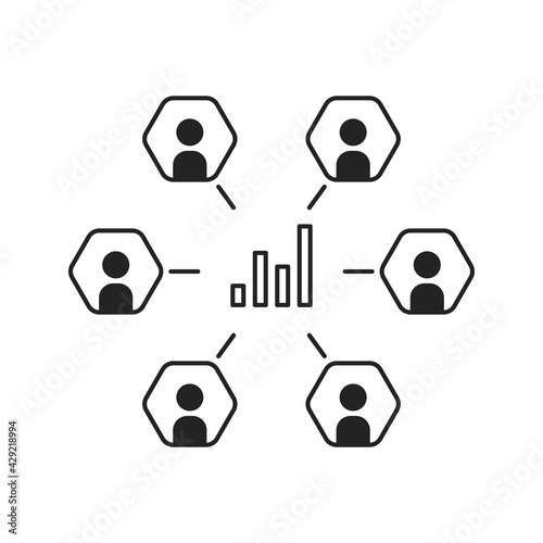 organization of successful business with team
