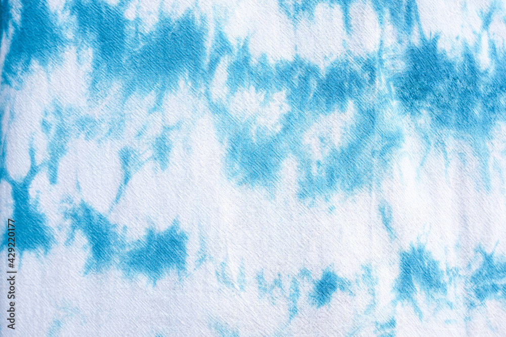blue tie dye fabric background