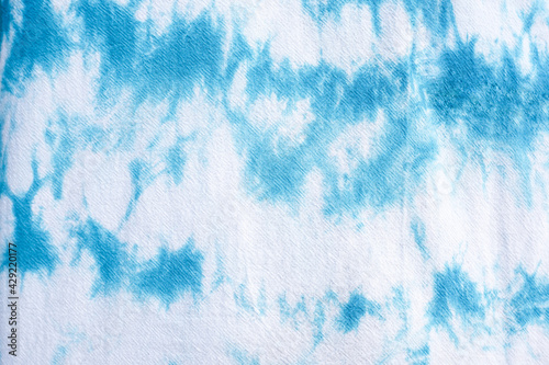 blue tie dye fabric background