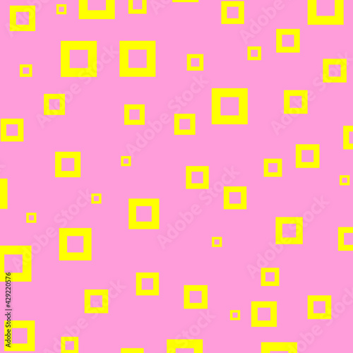 Vector graphics of soft square shape background with clean yellow color  white background with square shape  yellow pattern wallpaper  perfect for gift wrapping  or presentation backgrounds  etc.