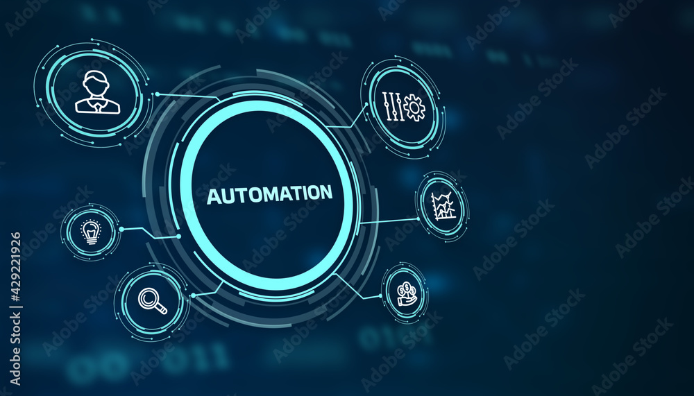 Automation Software concept as an innovation. Business, Technology, Internet and network concept. Automation Software concept as an innovation. Business, Technology, Internet and network concept.