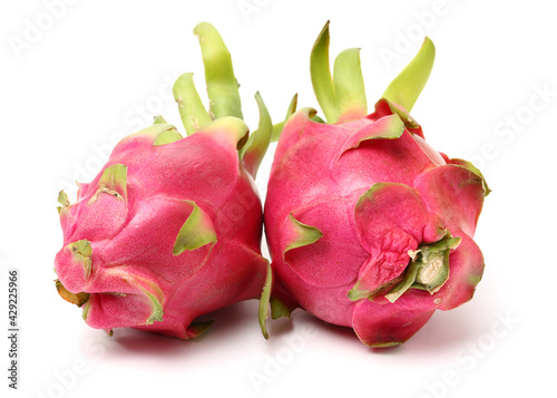 Pitaya or Dragon Fruit isolated against white background