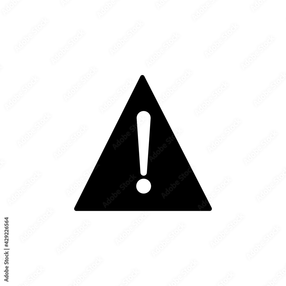 Warning triangle sign icon. Editable stroke. Design template vector Warning triangle sign icon. Editable stroke. Design template vector