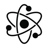 atom icon. molecular sign on white background color editable