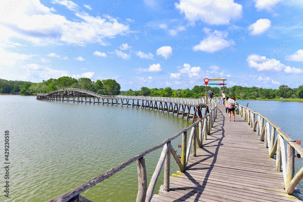 Nong Yai Wooden Bridge or Resak Tembage Bridge in Chumphon Province Nong Yai Wooden Bridge or Resak Tembage Bridge in Chumphon Province