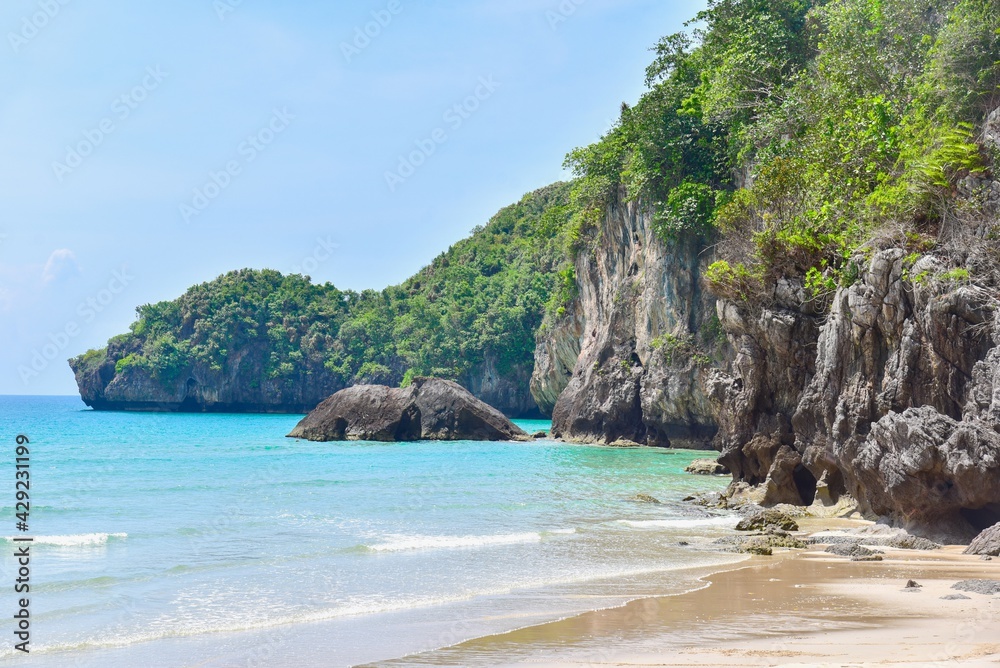 Turquoise Water and Tropical Paradise of Thung Zang Bay in Chumphon, Thailand