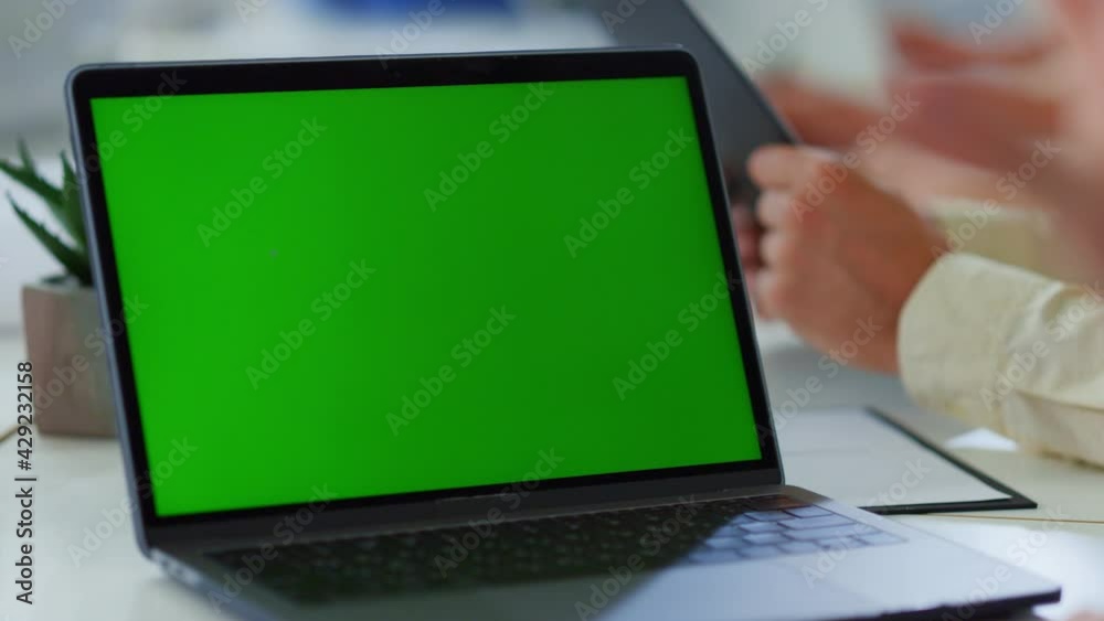Unknown man hands using mockup laptop. Business people working meeting room Unknown man hands using mockup laptop. Business people working meeting room
